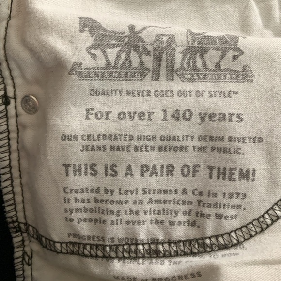 Levi’s 505 Black Straight Fit 100% Cotton Zip Fly Jeans size 34x30 - Picture 9 of 12